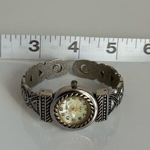 Silver and Gold Women's Watch Art Deco Style